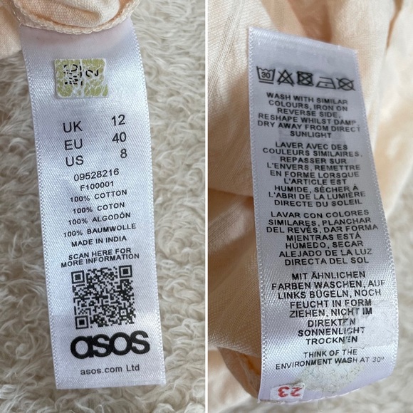 ASOS DESIGN Seersucker Lace Up Back Jumpsuit In Blush - Picture 9 of 14